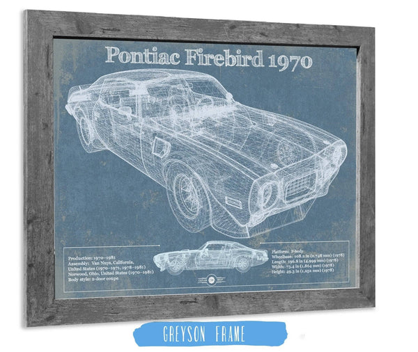 14" x 11" / Greyson Frame Cutler West 1970 Pontiac Firebird Vintage Auto Print