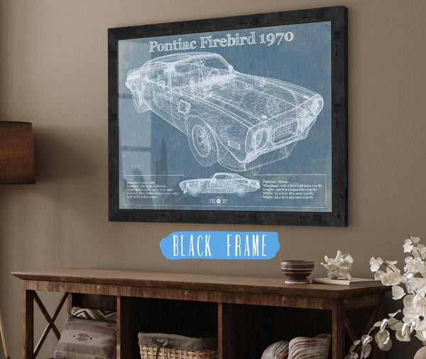 20" x 16" / Black Frame Cutler West 1970 Pontiac Firebird Vintage Auto Print