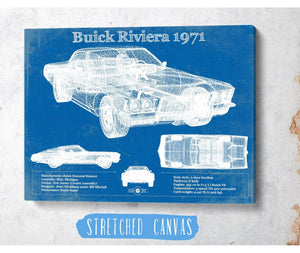 Cutler West 1971 Buick Riviera Blueprint Vintage Auto Print