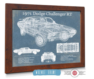 Cutler West 1971 Dodge Challenger Rt Car Blueprint Patent Original Art
