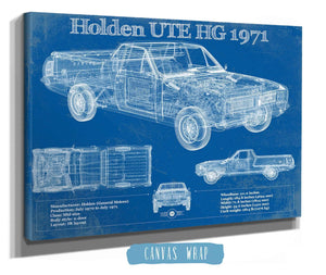 Cutler West 1971 Holden HG Belmont ute Vintage Auto Print