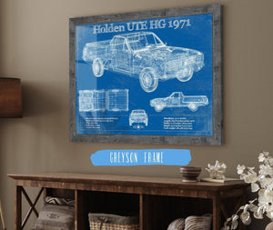 Cutler West 1971 Holden HG Belmont ute Vintage Auto Print