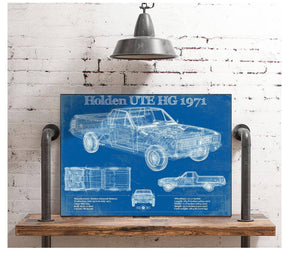 Cutler West 1971 Holden HG Belmont ute Vintage Auto Print