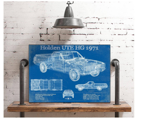 Cutler West 1971 Holden HG Belmont ute Vintage Auto Print