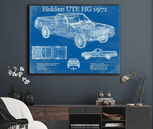 Cutler West 1971 Holden HG Belmont ute Vintage Auto Print