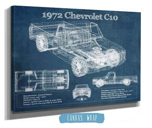 Cutler West 1972 Chevrolet C10 Vintage Blueprint Auto Print