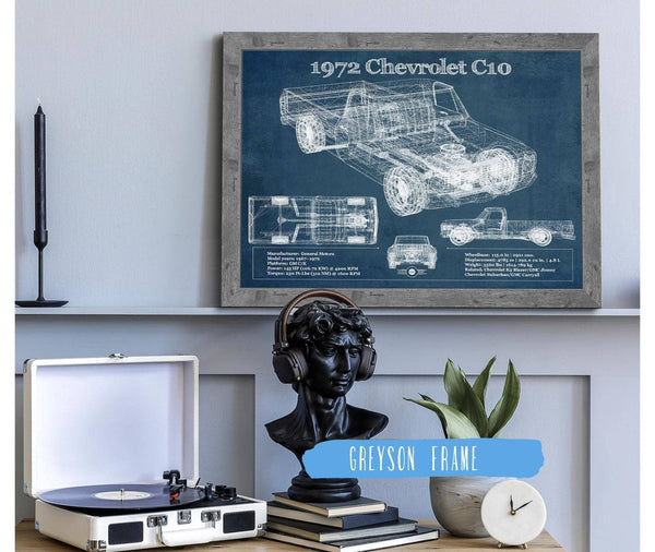 Cutler West 1972 Chevrolet C10 Vintage Blueprint Auto Print