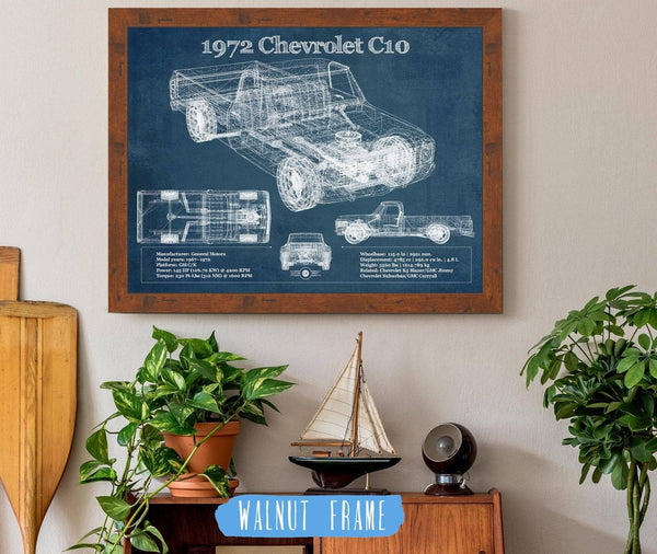 Cutler West 1972 Chevrolet C10 Vintage Blueprint Auto Print