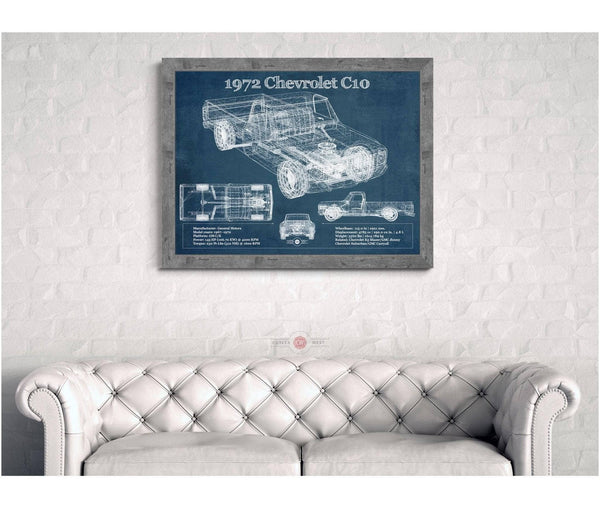Cutler West 1972 Chevrolet C10 Vintage Blueprint Auto Print
