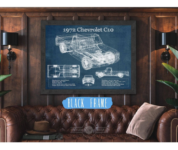 Cutler West 1972 Chevrolet C10 Vintage Blueprint Auto Print