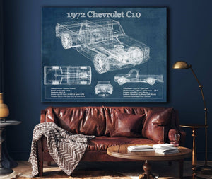 Cutler West 1972 Chevrolet C10 Vintage Blueprint Auto Print