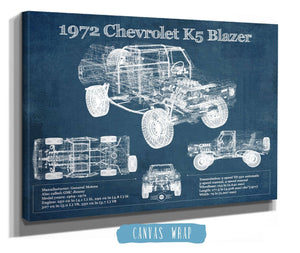 Cutler West 1972 Chevrolet K5 Blazer Blueprint Vintage Auto Patent Print