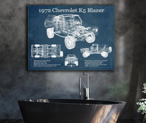 Cutler West 1972 Chevrolet K5 Blazer Blueprint Vintage Auto Patent Print