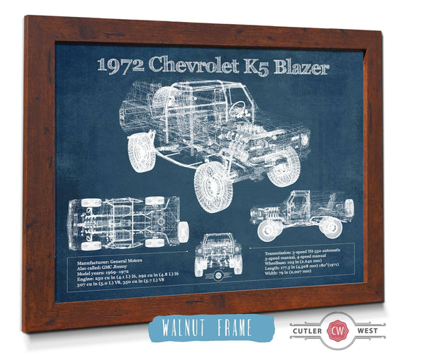 Cutler West 1972 Chevrolet K5 Blazer Blueprint Vintage Auto Patent Print