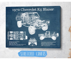 Cutler West 1972 Chevrolet K5 Blazer Blueprint Vintage Auto Patent Print