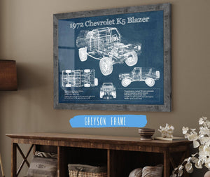 Cutler West 1972 Chevrolet K5 Blazer Blueprint Vintage Auto Patent Print