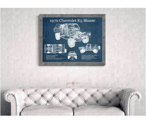 Cutler West 1972 Chevrolet K5 Blazer Blueprint Vintage Auto Patent Print