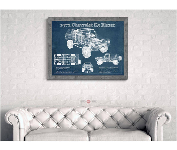 Cutler West 1972 Chevrolet K5 Blazer Blueprint Vintage Auto Patent Print