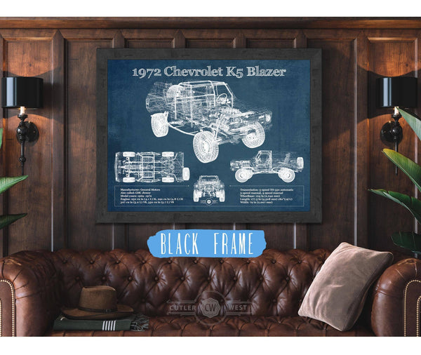 Cutler West 1972 Chevrolet K5 Blazer Blueprint Vintage Auto Patent Print
