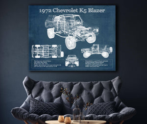 Cutler West 1972 Chevrolet K5 Blazer Blueprint Vintage Auto Patent Print