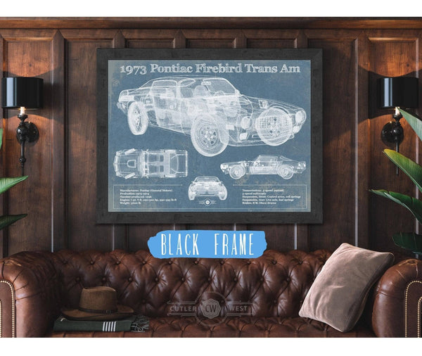 Cutler West 1973 Pontiac Firebird Trans Am Vintage Auto Print