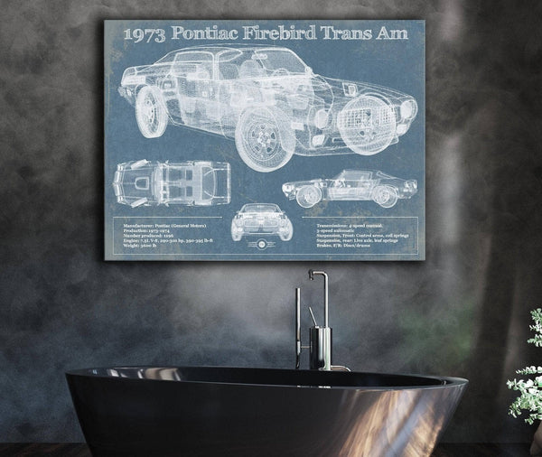 Cutler West 1973 Pontiac Firebird Trans Am Vintage Auto Print