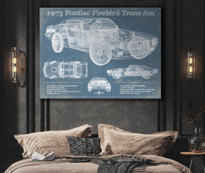 Cutler West 1973 Pontiac Firebird Trans Am Vintage Auto Print