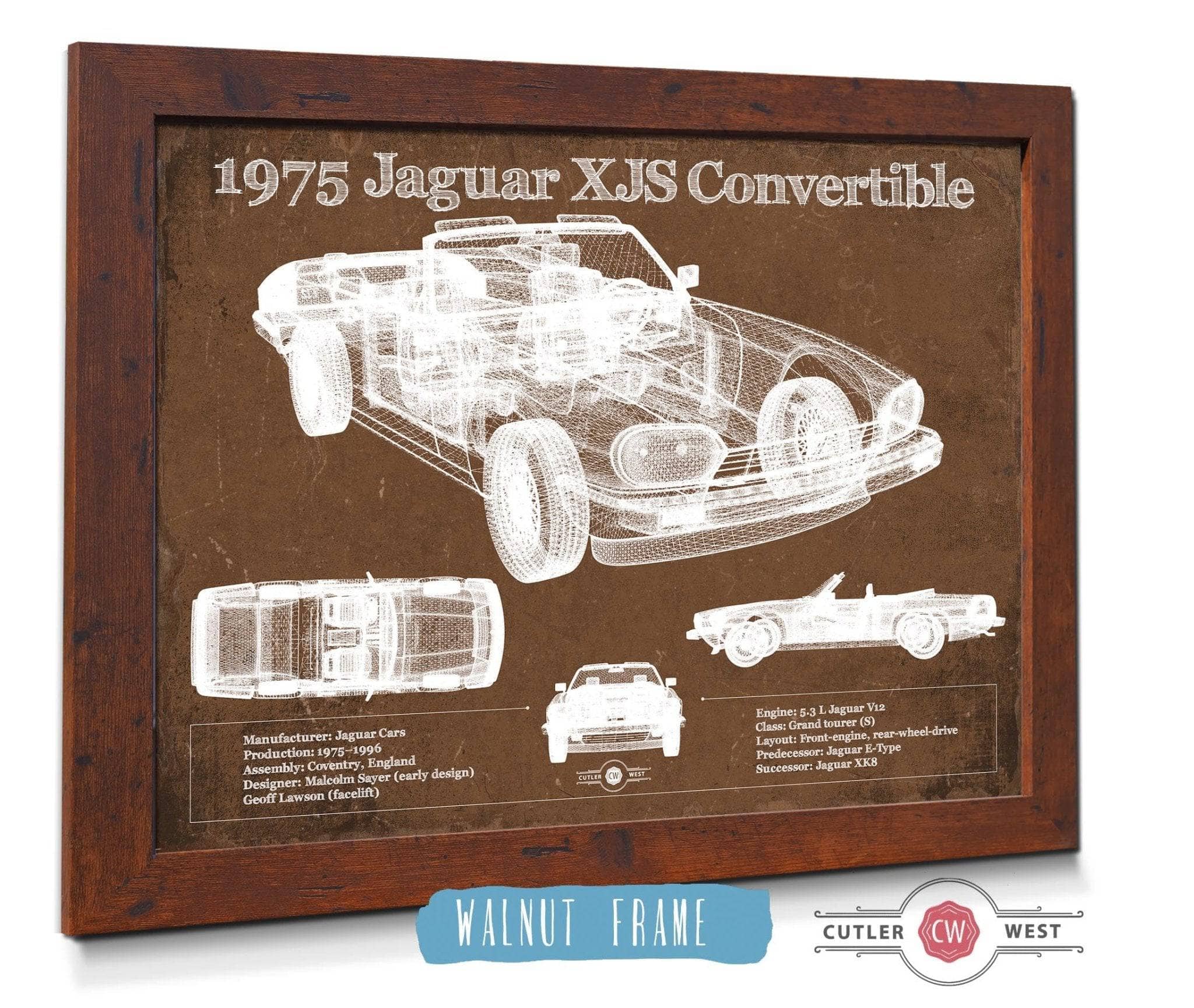 1975 Jaguar XJS Convertible Blueprint | Cutler West