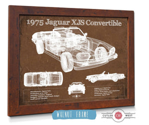 Cutler West 1975 Jaguar Xjs Convertible Vintage Blueprint Auto Print