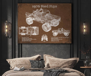 Cutler West 1976 Ford F150 Highboy Truck Vintage Blueprint Auto Print