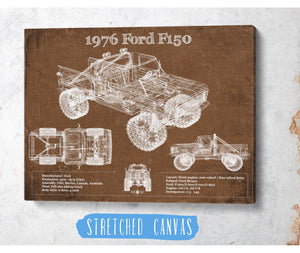 Cutler West 1976 Ford F150 Highboy Truck Vintage Blueprint Auto Print