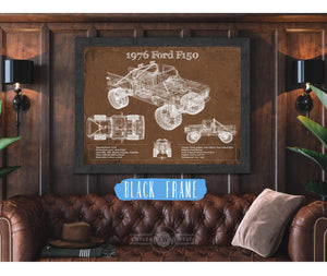 Cutler West 1976 Ford F150 Highboy Truck Vintage Blueprint Auto Print