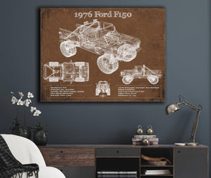 Cutler West 1976 Ford F150 Highboy Truck Vintage Blueprint Auto Print