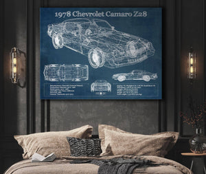 Cutler West 1978 Chevrolet Camaro Z28 Blueprint Vintage Auto Patent Print