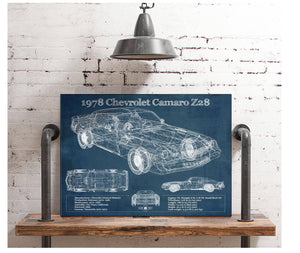 Cutler West 1978 Chevrolet Camaro Z28 Blueprint Vintage Auto Patent Print