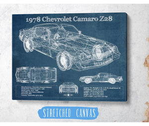 Cutler West 1978 Chevrolet Camaro Z28 Blueprint Vintage Auto Patent Print