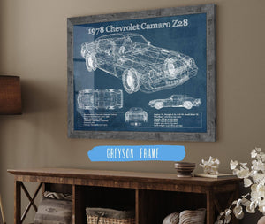 Cutler West 1978 Chevrolet Camaro Z28 Blueprint Vintage Auto Patent Print