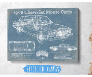 Cutler West 1978 Chevrolet Monte Carlo Blueprint Vintage Auto Patent Print