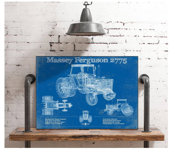 Cutler West 1978 Massey Ferguson 2775 Tractor Vintage Blueprint Auto Print