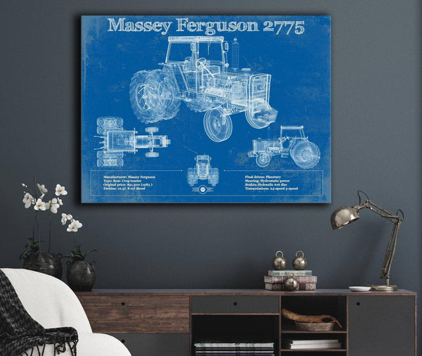 Cutler West 1978 Massey Ferguson 2775 Tractor Vintage Blueprint Auto Print