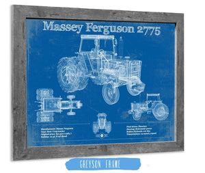 14" x 11" / Greyson Frame Cutler West 1978 Massey Ferguson 2775 Tractor Vintage Blueprint Auto Print