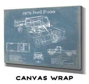 Cutler West 1979 Ford F-100 Blueprint Vintage Auto Print