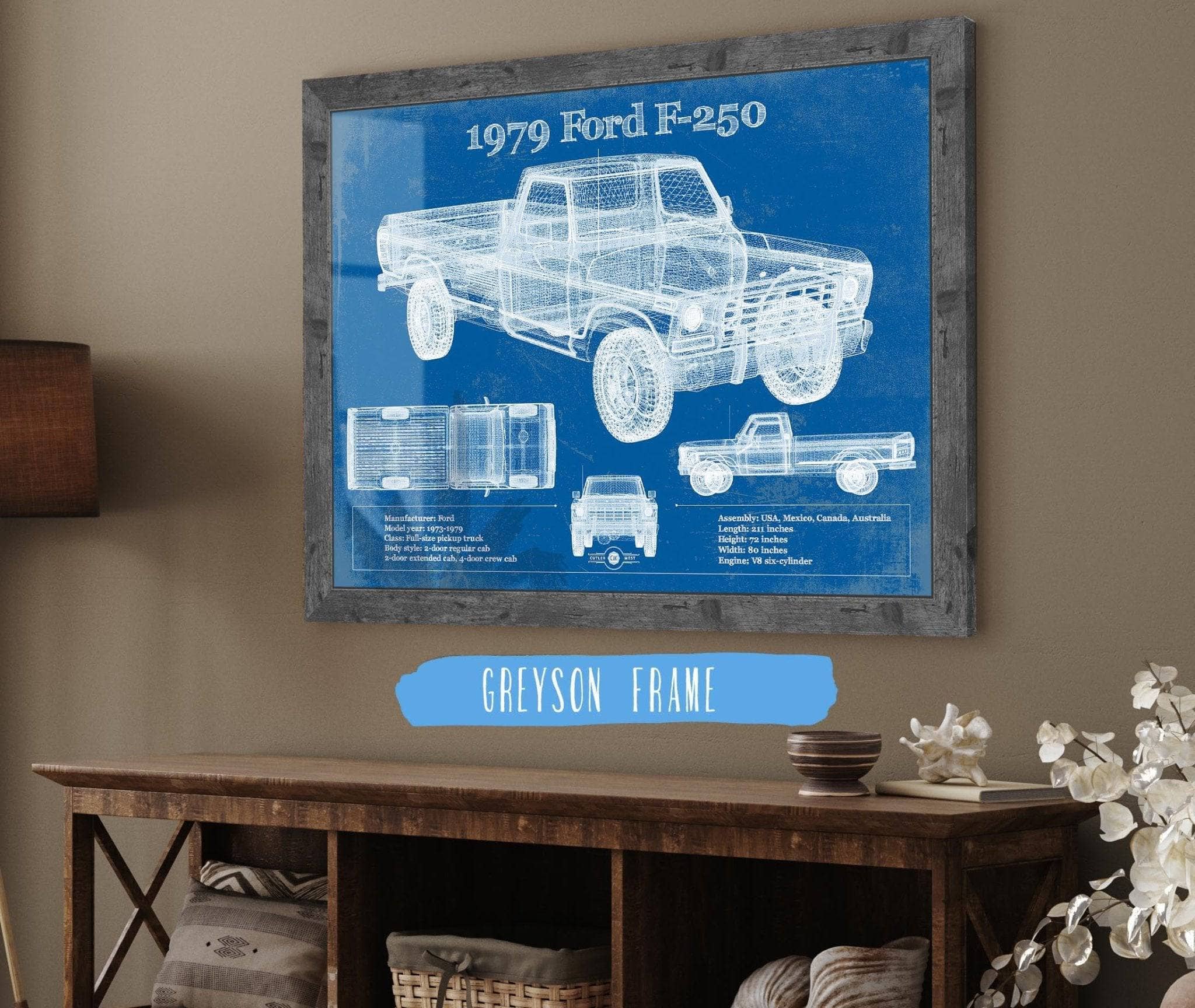 1979 Ford F-250 Vintage Art by Cutler West