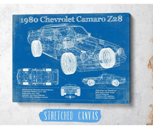 Cutler West 1980 Chevrolet Camaro Z28 Vintage Blueprint Auto Print