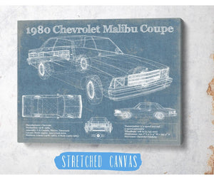 Cutler West 1980 Chevrolet Malibu Coupe Blueprint Vintage Auto Patent Print