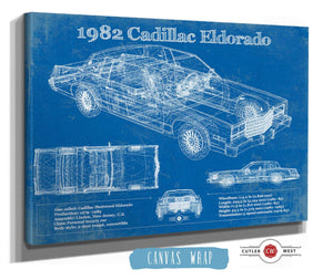 Cutler West 1982-1983 Cadillac Eldorado Vintage Blueprint Auto Print