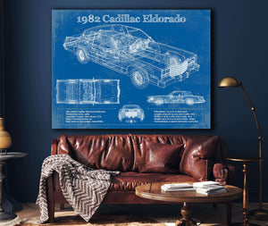 Cutler West 1982-1983 Cadillac Eldorado Vintage Blueprint Auto Print