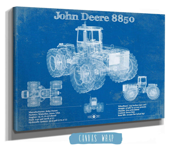 Cutler West 1982 John Deere 8850 4wd Tractor Vintage Blueprint Auto Print