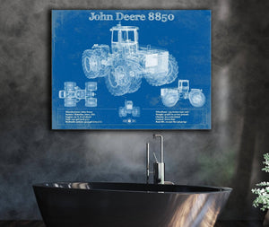 Cutler West 1982 John Deere 8850 4wd Tractor Vintage Blueprint Auto Print