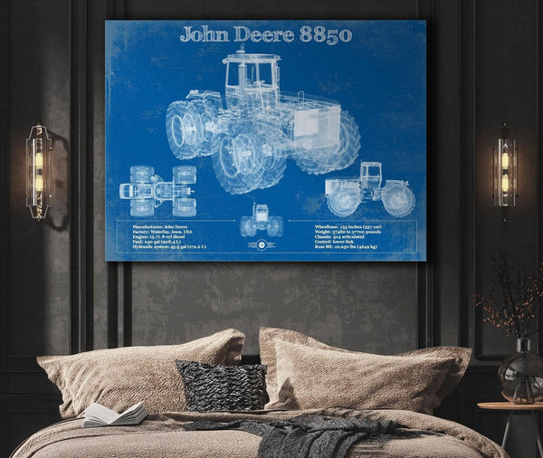 Cutler West 1982 John Deere 8850 4wd Tractor Vintage Blueprint Auto Print